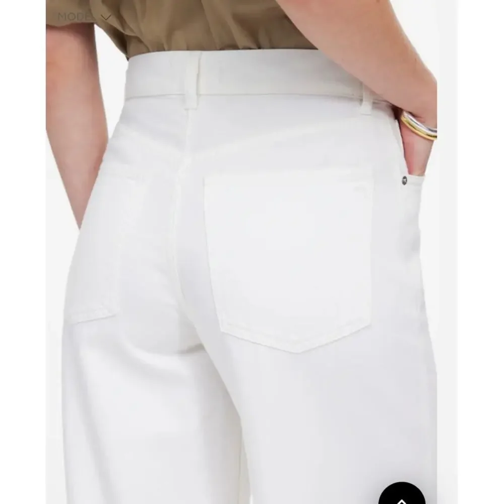 NWT Madewell Superwide-Leg Jeans: Airy Denim Edition White 24